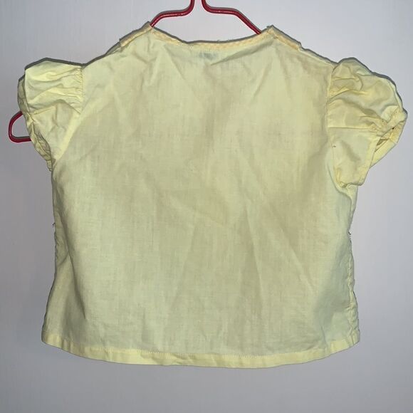 Vtg yellow little girl short sleeved shirt - Picture 4 of 7